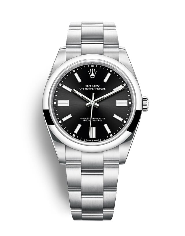 Rolex Oyster Perpetual | 124300 | Oyster Perpetual 41 | หน้าปัดสีเข้ม | หน้าปัดสีดำสว่าง | Oystersteel | สายนาฬิกา Oyster | m124300-0002 | ชาย Watch | Rolex Official Retailer - Time Midas