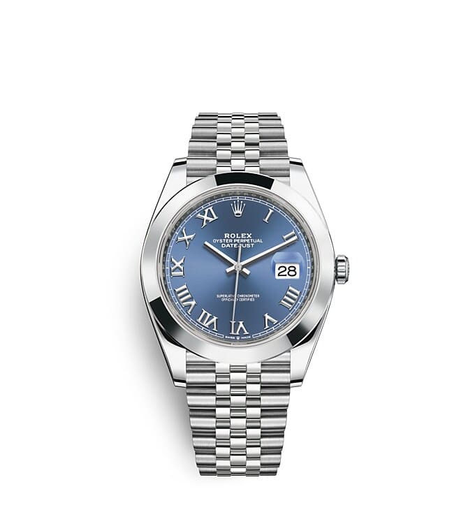 Rolex Datejust | 126300 | Datejust 41 | หน้าปัดสี | หน้าปัดสีฟ้าอัซซูร์โร | Oystersteel | สายนาฬิกา Jubilee | m126300-0018 | ชาย Watch | Rolex Official Retailer - Time Midas