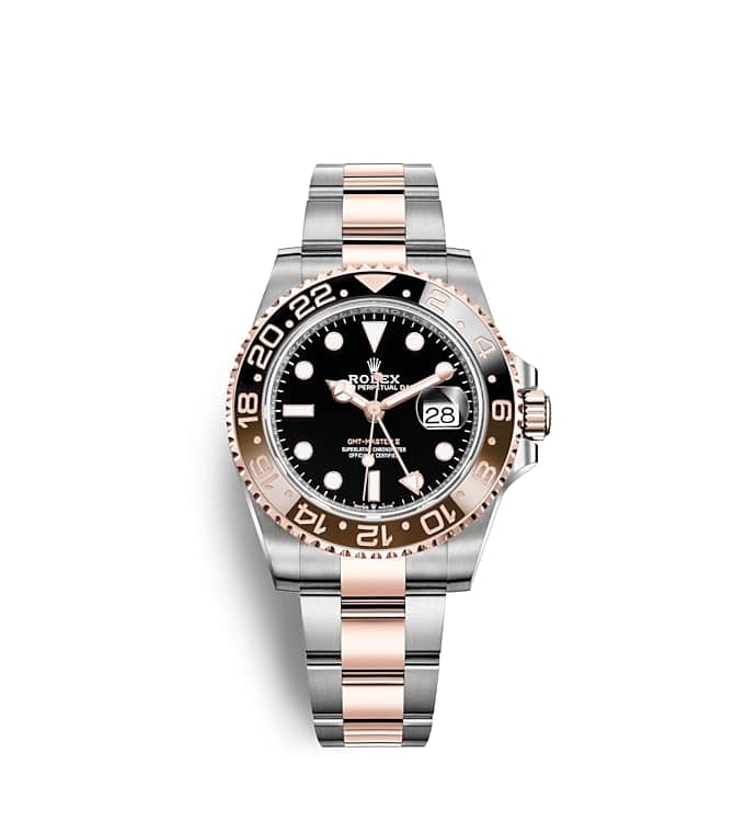 นาฬิกา Rolex GMT-Master II - 40 มม., เอเวอร์โรสโกลด์ หน้าปัดสีดำ | 126711CHNR