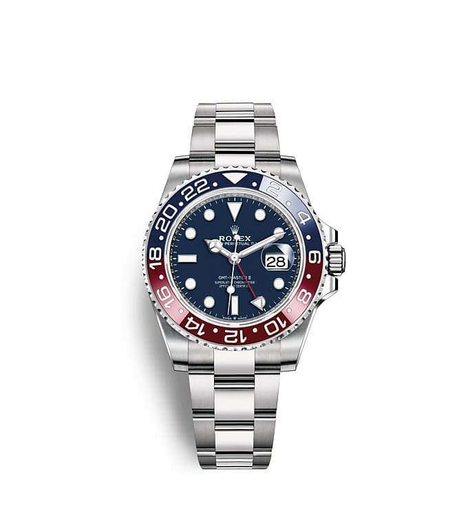 Rolex GMT-Master II | 126719BLRO | GMT-Master II | หน้าปัดสี | ขอบหน้าปัดแสดงเวลา 24 ชั่วโมงแบบหมุนได้ | หน้าปัดสีน้ำเงินเข้ม | ทองคำขาว 18 กะรัต | m126719blro-0003 | ชาย Watch | Rolex Official Retailer - Time Midas