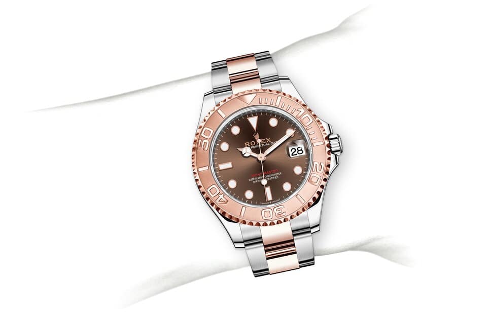 Rolex Yacht-Master | 268621 | Yacht-Master 37 | Coloured dial | Bidirectional Rotatable Bezel | Chocolate Dial | Everose Rolesor | m268621-0003 | Women Watch | Rolex Official Retailer - Time Midas