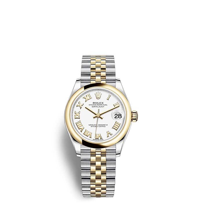 Rolex Datejust | 278243 | Datejust 31 | หน้าปัดสีอ่อน | หน้าปัดสีขาว | Yellow Rolesor | สายนาฬิกา Jubilee | m278243-0002 | หญิง Watch | Rolex Official Retailer - Time Midas