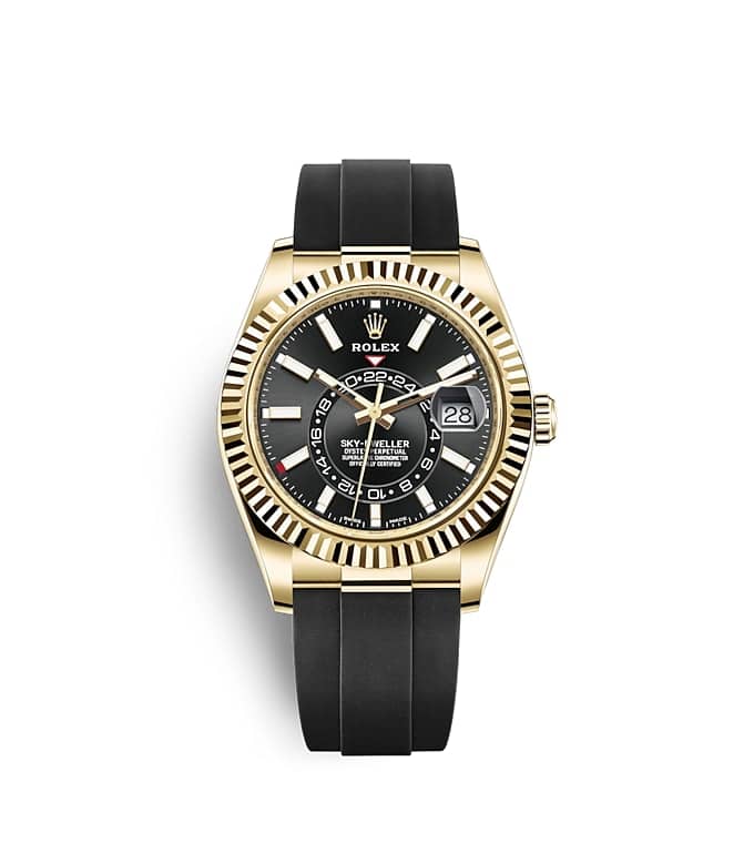 นาฬิกา Rolex Sky Dweller- 42 มม., ทองคำ หน้าปัดสีดำสว่าง | 326238