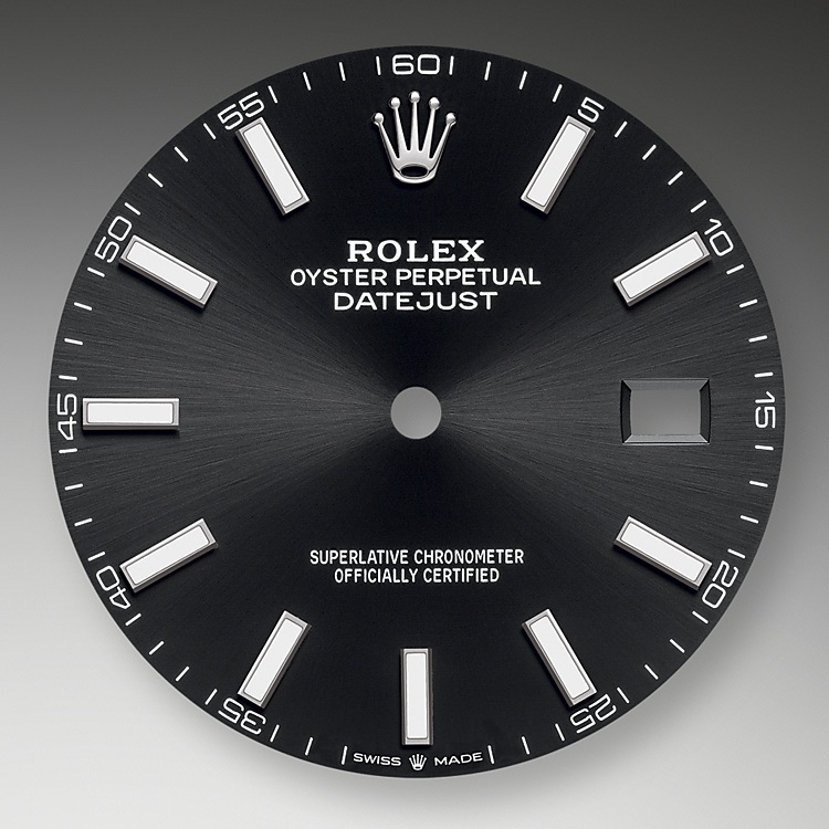 Rolex Datejust | 126300 | Datejust 41 | Dark dial | Bright black dial | Oystersteel | The Oyster bracelet | m126300-0011 | Men Watch | Rolex Official Retailer - Time Midas