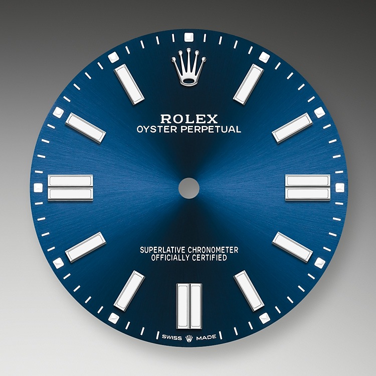 Rolex Oyster Perpetual | 124300 | Oyster Perpetual 41 | Coloured dial | Bright blue dial | Oystersteel | The Oyster bracelet | m124300-0003 | Men Watch | Rolex Official Retailer - Time Midas