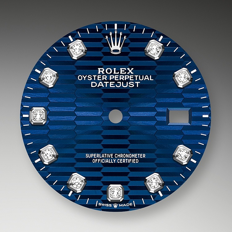 Rolex Datejust | 126234 | Datejust 36 | Coloured dial | Bright blue dial | The Fluted Bezel | White Rolesor | m126234-0057 | Men Watch | Rolex Official Retailer - Time Midas