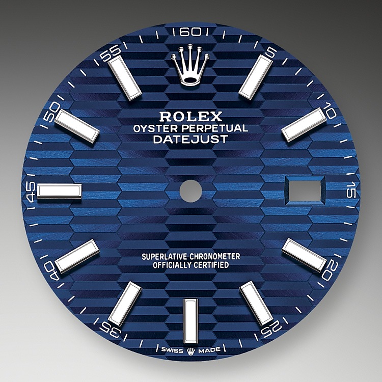 Rolex Datejust | 126334 | Datejust 41 | Coloured dial | Bright blue dial | The Fluted Bezel | White Rolesor | m126334-0032 | Men Watch | Rolex Official Retailer - Time Midas