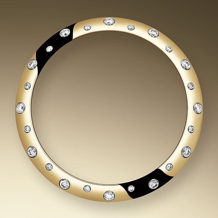 Rolex Datejust | 278343RBR | Datejust 31 | Gem-set dial | Silver dial | Diamond-Set Bezel | Yellow Rolesor | m278343rbr-0004 | Women Watch | Rolex Official Retailer - Time Midas
