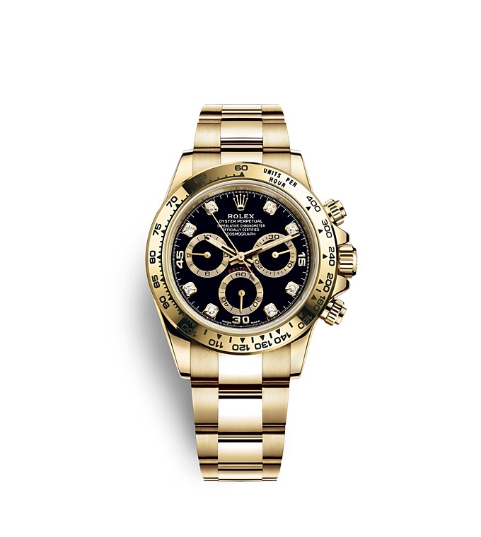 Rolex Cosmograph Daytona | 116508 | Cosmograph Daytona | Dark dial | Black dial | The tachymetric scale | 18 ct yellow gold | m116508-0016 | Men Watch | Rolex Official Retailer - Time Midas