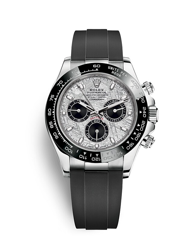 Rolex Cosmograph Daytona | 116519LN | Cosmograph Daytona | หน้าปัดสีอ่อน | หน้าปัดเมธีโอไรท์และสีดำ | มาตรวัดความเร็ว | ทองคำขาว 18 กะรัต | m116519ln-0038 | ชาย Watch | Rolex Official Retailer - Time Midas