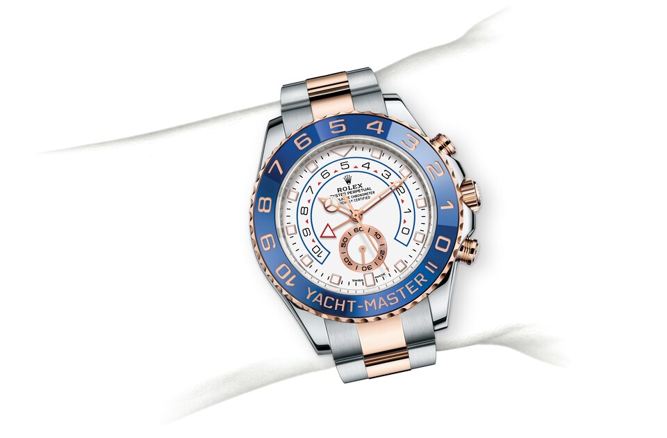 Rolex Yacht-Master | 116681 | Yacht-Master II | Light dial | Ring Command Bezel | White dial | Everose Rolesor | m116681-0002 | Men Watch | Rolex Official Retailer - Time Midas
