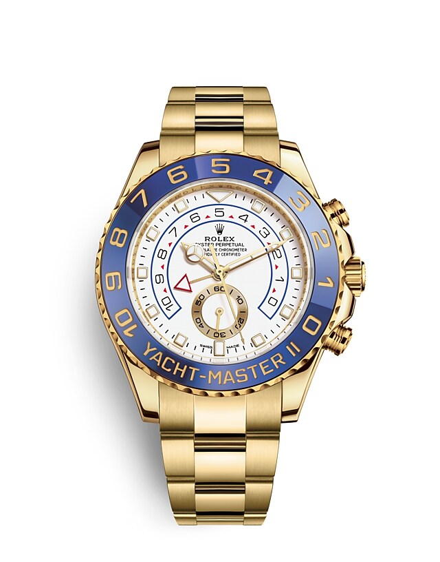 Rolex Yacht-Master | 116688 | Yacht-Master II | หน้าปัดสีอ่อน | ขอบนาฬิกา Ring Command | หน้าปัดสีขาว | ทองคำ 18 กะรัต | m116688-0002 | ชาย Watch | Rolex Official Retailer - Time Midas
