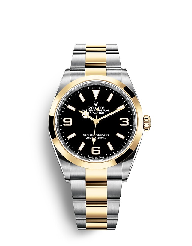 Rolex Explorer | 124273 | Explorer | Dark dial | Black dial | Smooth Bezel | Yellow Rolesor | m124273-0001 | Men Watch | Rolex Official Retailer - Time Midas