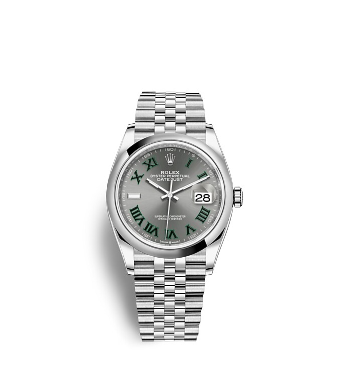 Rolex Datejust | 126200 | Datejust 36 | Dark dial | Slate Dial | Oystersteel | The Jubilee bracelet | m126200-0017 | Men Watch | Rolex Official Retailer - Time Midas