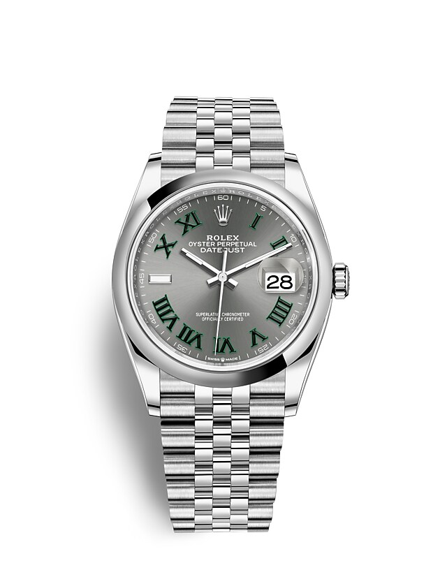 Rolex Datejust | 126200 | Datejust 36 | หน้าปัดสีเข้ม | หน้าปัดสีเทาอมน้ำเงิน | Oystersteel | สายนาฬิกา Jubilee | m126200-0017 | ชาย Watch | Rolex Official Retailer - Time Midas