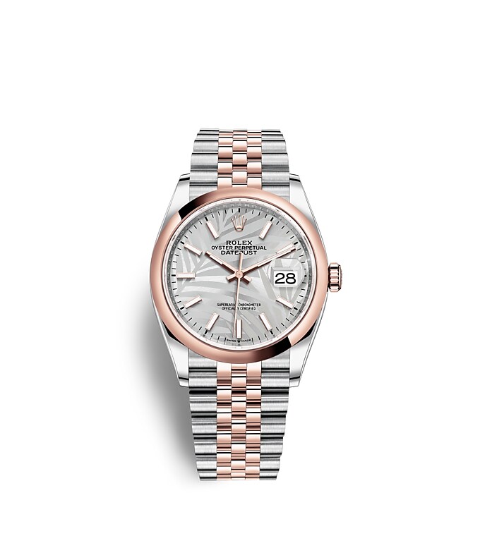 Rolex Datejust | 126201 | Datejust 36 | Light dial | Silver dial | Everose Rolesor | The Jubilee bracelet | m126201-0031 | Men Watch | Rolex Official Retailer - Time Midas