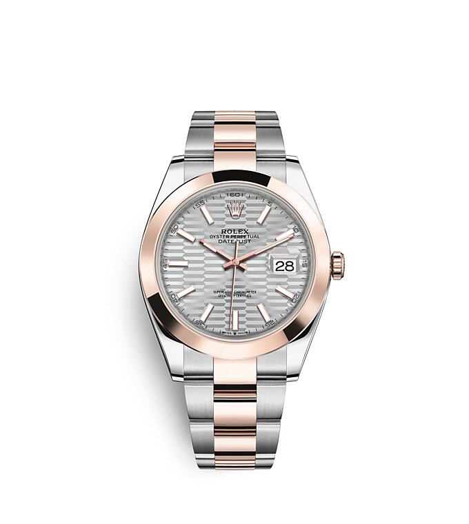 Rolex Datejust | 126301 | Datejust 41 | Light dial | Silver dial | Everose Rolesor | The Oyster bracelet | m126301-0017 | Men Watch | Rolex Official Retailer - Time Midas