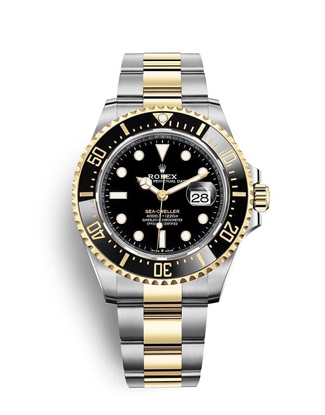Rolex Sea-Dweller | 126603 | Sea-Dweller | หน้าปัดสีเข้ม | ขอบนาฬิกาเซรามิกและพรายน้ำที่ส่องสว่าง | หน้าปัดสีดำ | Yellow Rolesor | m126603-0001 | ชาย Watch | Rolex Official Retailer - Time Midas