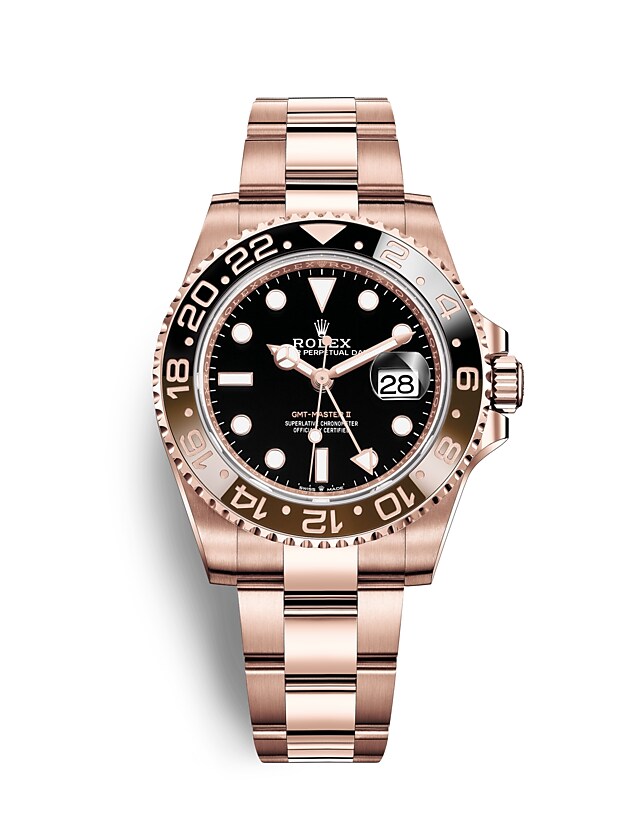 Rolex GMT-Master II | 126715CHNR | GMT-Master II | Dark dial | 24-Hour Rotatable Bezel | Black dial | 18 ct Everose gold | m126715chnr-0001 | Men Watch | Rolex Official Retailer - Time Midas
