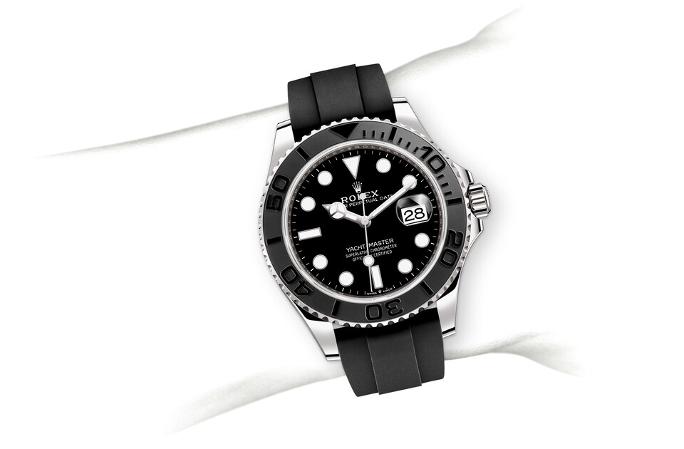 Rolex Yacht-Master | 226659 | Yacht-Master 42 | หน้าปัดสีเข้ม | ขอบหน้าปัดแบบหมุนได้สองทิศทาง | หน้าปัดสีดำ | ทองคำขาว 18 กะรัต | m226659-0002 | ชาย Watch | Rolex Official Retailer - Time Midas