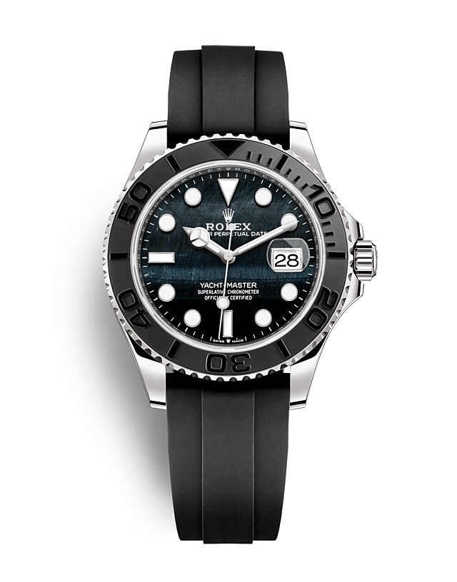 Rolex Yacht-Master | 226659 | Yacht-Master 42 | หน้าปัดสีเข้ม | หน้าปัดตาเหยี่ยว | ขอบหน้าปัดแบบหมุนได้สองทิศทาง | ทองคำขาว 18 กะรัต | m226659-0004 | ชาย Watch | Rolex Official Retailer - Time Midas