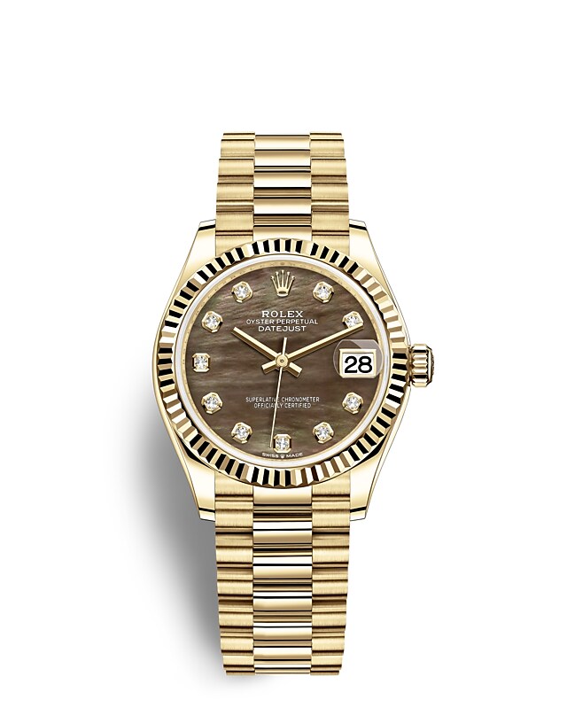Rolex Datejust | 278278 | Datejust 31 | หน้าปัดประดับอัญมณี | หน้าปัดไข่มุก | ขอบหน้าปัดแบบเซาะร่อง | ทองคำ 18 กะรัต | m278278-0038 | หญิง Watch | Rolex Official Retailer - Time Midas
