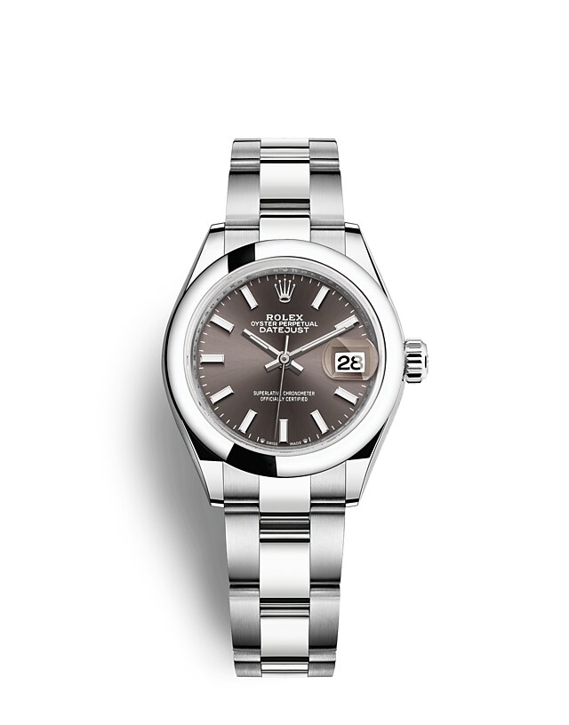Rolex Lady-Datejust | 279160 | Lady-Datejust | หน้าปัดสีเข้ม | หน้าปัดสีเทาเข้ม | Oystersteel | สายนาฬิกา Oyster | m279160-0010 | หญิง Watch | Rolex Official Retailer - Time Midas
