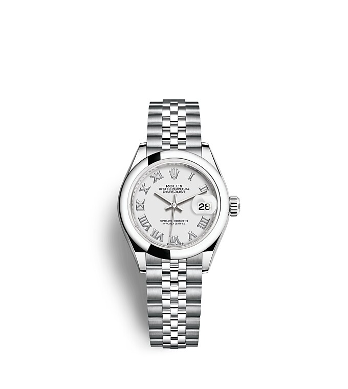 Rolex Lady-Datejust | 279160 | Lady-Datejust | Light dial | White dial | Oystersteel | The Jubilee bracelet | m279160-0015 | Women Watch | Rolex Official Retailer - Time Midas