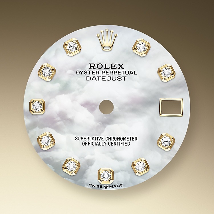 Rolex Datejust | 278288RBR | Datejust 31 | Gem-set dial | Mother-of-Pearl Dial | Diamond-Set Bezel | 18 ct yellow gold | m278288rbr-0006 | Women Watch | Rolex Official Retailer - Time Midas