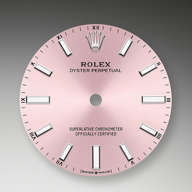 Rolex Oyster Perpetual | 124200 | Oyster Perpetual 34 | Coloured dial | Pink Dial | Oystersteel | The Oyster bracelet | m124200-0004 | Women Watch | Rolex Official Retailer - Time Midas