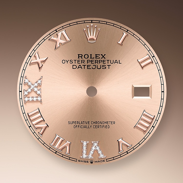 Rolex Datejust | 126281RBR | Datejust 36 | Coloured dial | Rosé-colour dial | Diamond-Set Bezel | Everose Rolesor | m126281rbr-0015 | Men Watch | Rolex Official Retailer - Time Midas