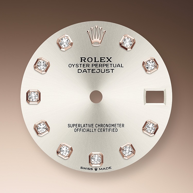 Rolex Datejust | 278271 | Datejust 31 | Gem-set dial | Silver dial | The Fluted Bezel | Everose Rolesor | m278271-0016 | Women Watch | Rolex Official Retailer - Time Midas