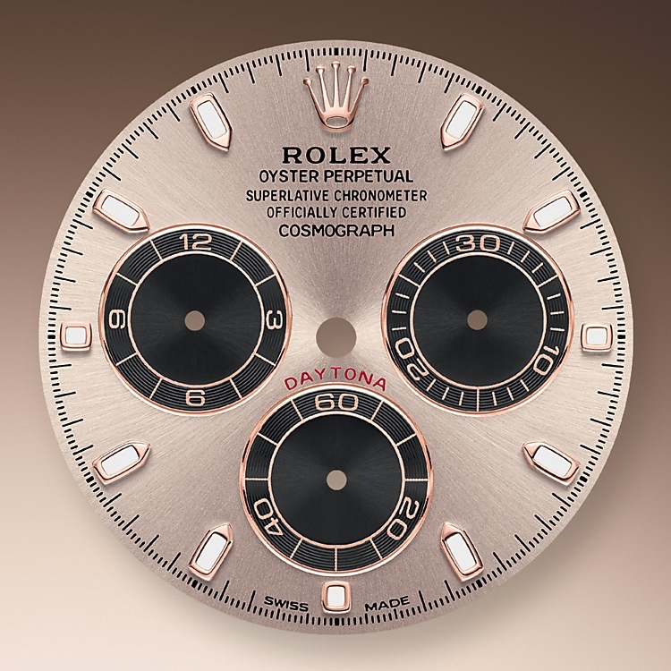 Rolex Cosmograph Daytona | 116515LN | Cosmograph Daytona | Light dial | The tachymetric scale | Sundust and black dial | 18 ct Everose gold | m116515ln-0059 | Men Watch | Rolex Official Retailer - Time Midas
