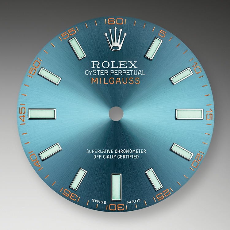 Rolex Milgauss | 116400GV | Milgauss | Coloured dial | Green sapphire crystal | Z-Blue Dial | Oystersteel | m116400gv-0002 | Men Watch | Rolex Official Retailer - Time Midas