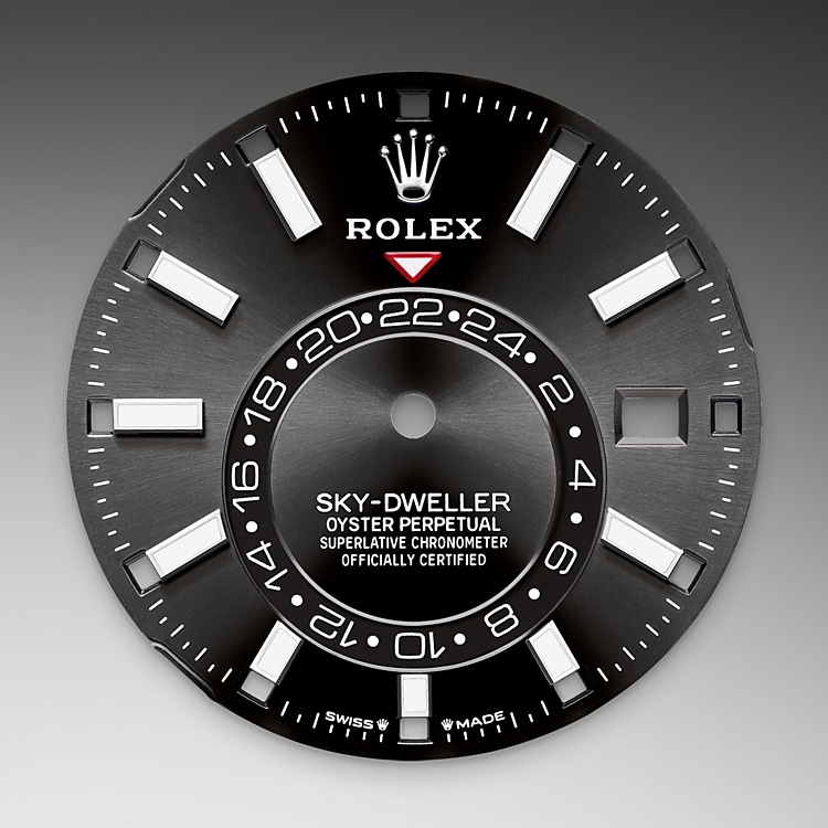 Rolex Sky-Dweller | 336239 | Sky-Dweller | Dark dial | The Oysterflex Bracelet | 18 ct white gold | Bright black dial | M336239-0002 | Men Watch | Rolex Official Retailer - Time Midas