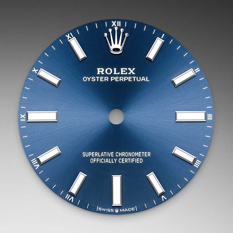 Rolex Oyster Perpetual | 124200 | Oyster Perpetual 34 | Coloured dial | Bright blue dial | Oystersteel | The Oyster bracelet | M124200-0003 | Women Watch | Rolex Official Retailer - Time Midas