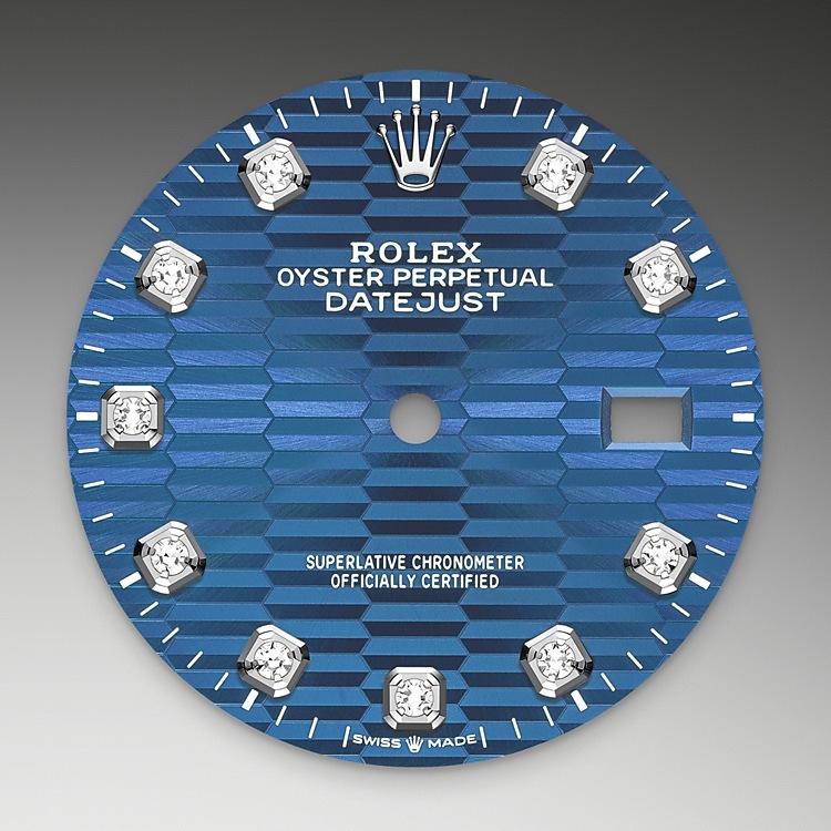 Rolex Datejust | 126234 | Datejust 36 | Coloured dial | Bright blue dial | Fluted bezel | White Rolesor | M126234-0057 | Men Watch | Rolex Official Retailer - Time Midas