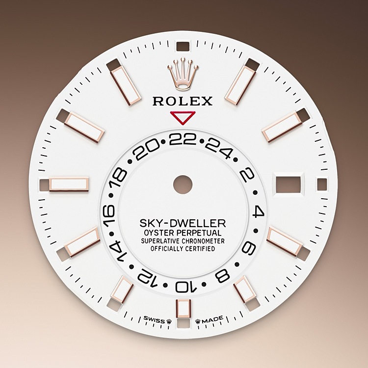 Rolex Sky-Dweller | 336235 | Sky-Dweller | หน้าปัดสีอ่อน | สาย Oysterflex | Everose gold 18 กะรัต | หน้าปัดสีขาวเข้ม | M336235-0003 | ชาย Watch | Rolex Official Retailer - Time Midas