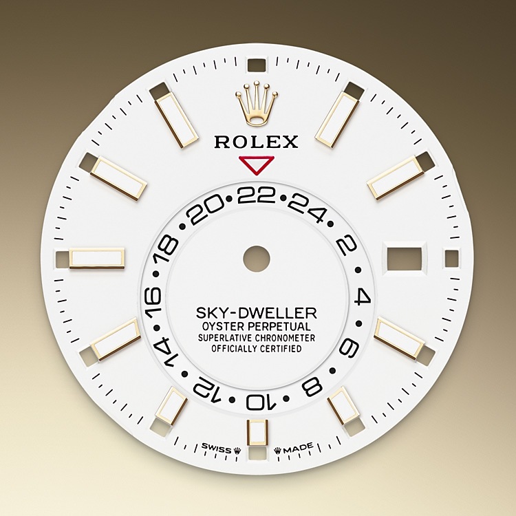 Rolex Sky-Dweller | 336938 | Sky-Dweller | หน้าปัดสีอ่อน | หน้าปัดสีขาวเข้ม | ขอบหน้าปัดแบบร่อง | ทองคำ 18 กะรัต | M336938-0003 | ชาย Watch | Rolex Official Retailer - Time Midas