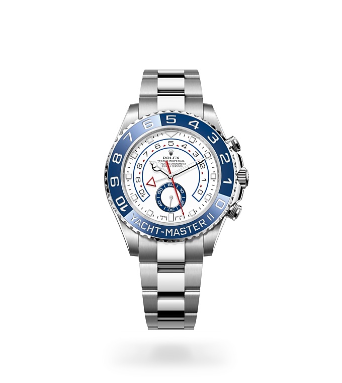 Rolex Yacht-Master | 116680 | Yacht-Master II | หน้าปัดสีอ่อน | ขอบหน้าปัด Ring Command | หน้าปัดสีขาว | Oystersteel | M116680-0002 | ชาย Watch | Rolex Official Retailer - Time Midas