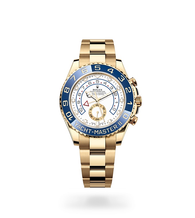 Rolex Yacht-Master | 116688 | Yacht-Master II | Light dial | Ring Command Bezel | White dial | 18 ct yellow gold | M116688-0002 | Men Watch | Rolex Official Retailer - Time Midas