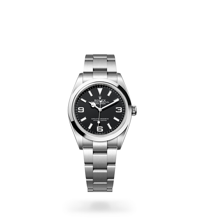 Rolex Explorer | 124270 | Explorer 36 | Dark dial | Black dial | Smooth Bezel | Oystersteel | M124270-0001 | Men Watch | Rolex Official Retailer - Time Midas