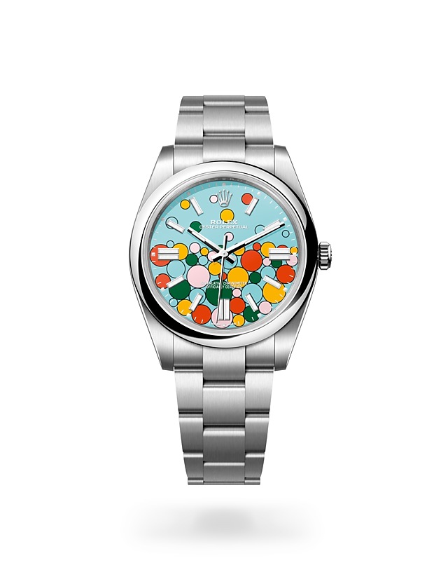 Rolex Oyster Perpetual | 124300 | Oyster Perpetual 41 | Coloured dial | Turquoise blue dial | Oystersteel | The Oyster bracelet | M124300-0008 | Men Watch | Rolex Official Retailer - Time Midas