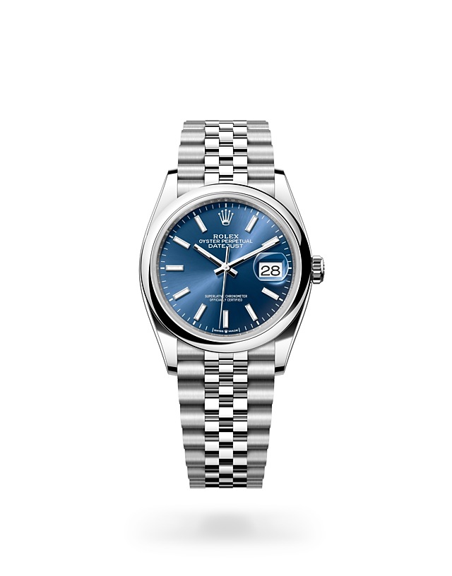 Rolex Datejust | 126200 | Datejust 36 | Coloured dial | Bright blue dial | Oystersteel | The Jubilee bracelet | M126200-0005 | Men Watch | Rolex Official Retailer - Time Midas
