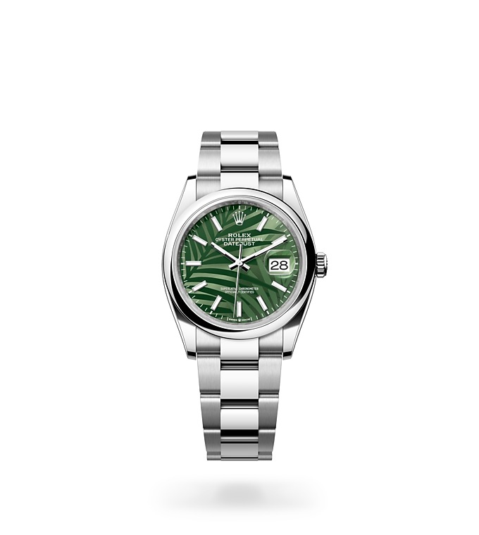Rolex Datejust | 126200 | Datejust 36 | Coloured dial | Olive-Green Dial | Oystersteel | The Oyster bracelet | M126200-0020 | Men Watch | Rolex Official Retailer - Time Midas
