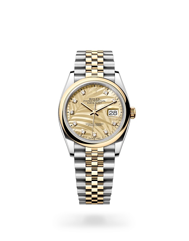 Rolex Datejust | 126203 | Datejust 36 | Coloured dial | Golden dial | Yellow Rolesor | The Jubilee bracelet | M126203-0043 | Men Watch | Rolex Official Retailer - Time Midas