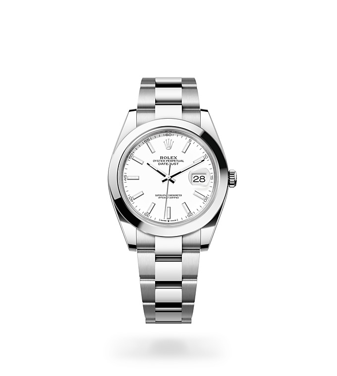 Rolex Datejust | 126300 | Datejust 41 | Light dial | White dial | Oystersteel | The Oyster bracelet | M126300-0005 | Men Watch | Rolex Official Retailer - Time Midas