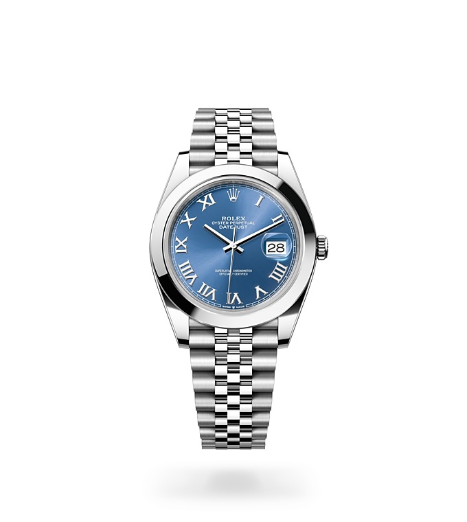 Rolex Datejust | 126300 | Datejust 41 | Coloured dial | Azzurro-blue dial | Oystersteel | The Jubilee bracelet | M126300-0018 | Men Watch | Rolex Official Retailer - Time Midas