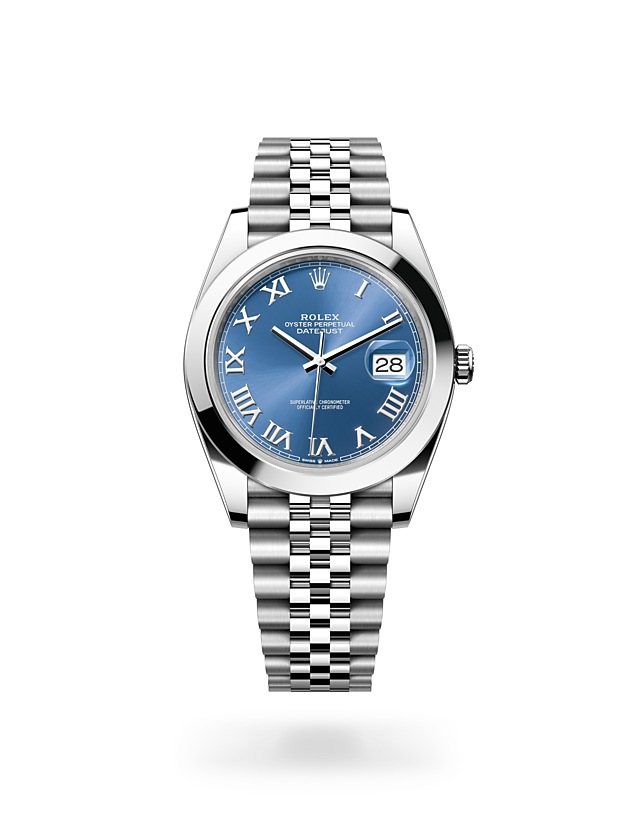 Rolex Datejust | 126300 | Datejust 41 | หน้าปัดสี | หน้าปัดสีฟ้าอัซซูร์โร | Oystersteel | สายนาฬิกา Jubilee | M126300-0018 | ชาย Watch | Rolex Official Retailer - Time Midas