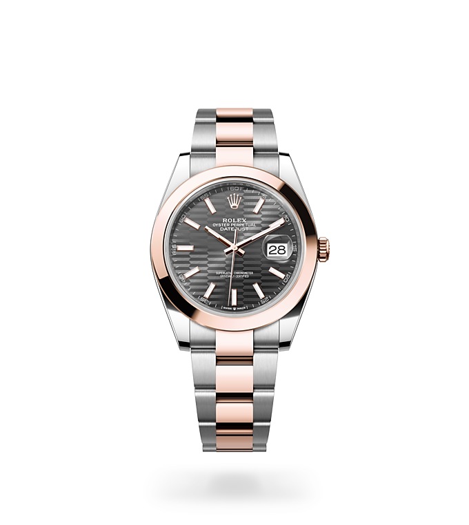 Rolex Datejust | 126301 | Datejust 41 | Dark dial | Slate Dial | Everose Rolesor | The Oyster bracelet | M126301-0019 | Men Watch | Rolex Official Retailer - Time Midas